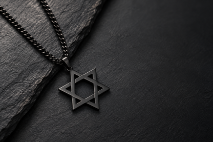 Magen — Solid Stainless Steel Star of David Necklace