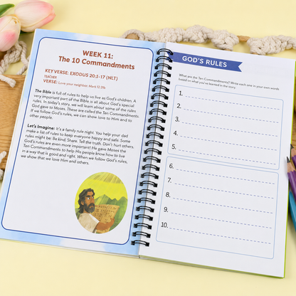 The 52-Week Bible Study Journal for Kids