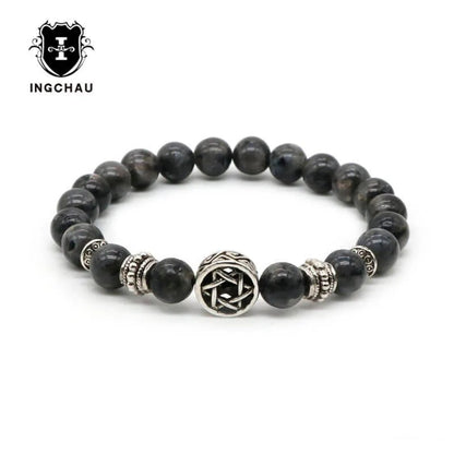 Pulseras Hombre Jewish Star of David Man Bracelets For Man Lava Rock Stone Yurman David Star Bracelets Pulseras Masculina