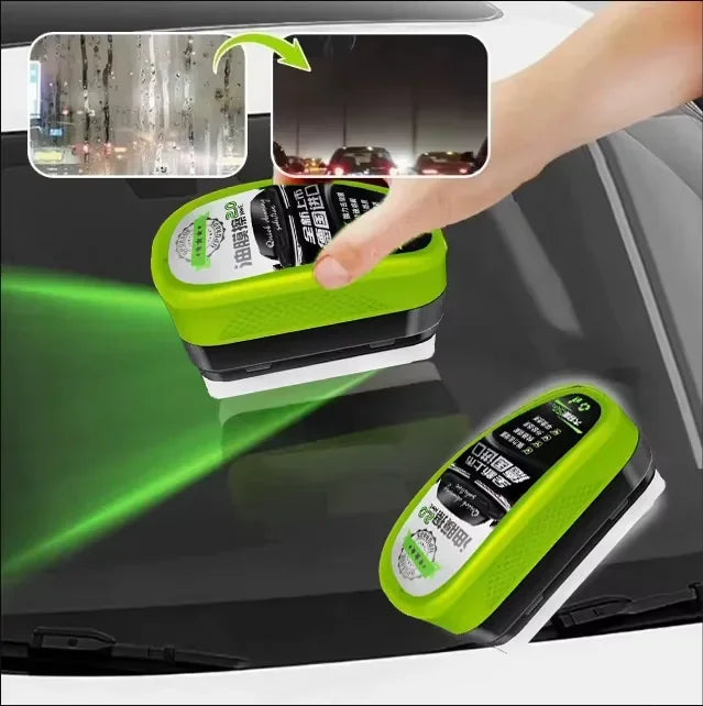 Car Windshield Oil Film Cleaning Brush, Removes Oil Film, Rainproof and Anti-Fog, Powerfully Cleans Windshield.