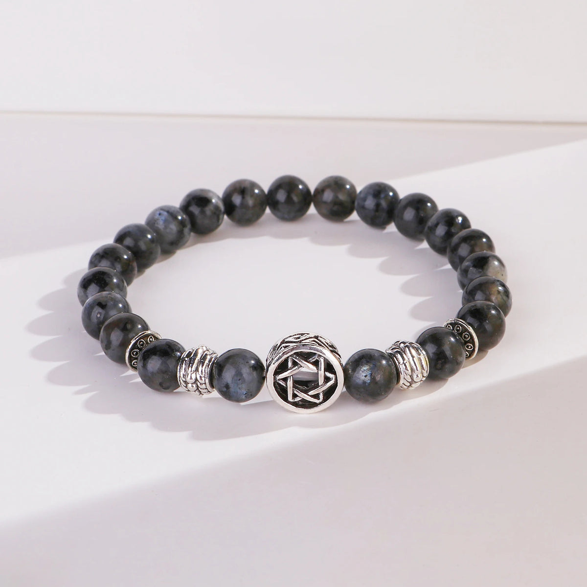 Pulseras Hombre Jewish Star of David Man Bracelets For Man Lava Rock Stone Yurman David Star Bracelets Pulseras Masculina