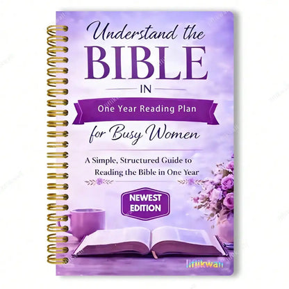 52-Week Bible Study Handbook – Spiral-Bound Devotional Notebook with Daily Prayer Guide