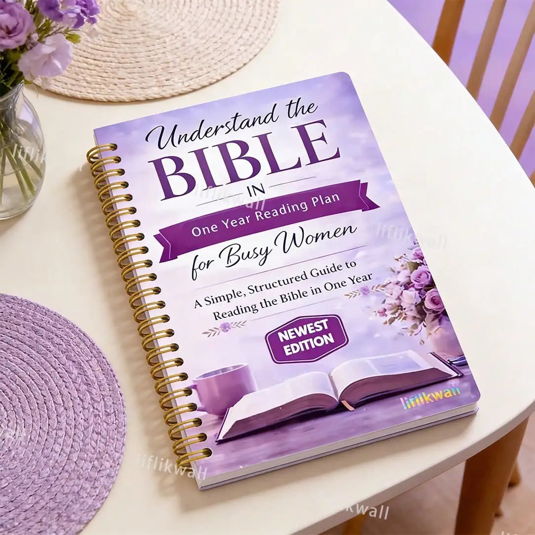 52-Week Bible Study Handbook – Spiral-Bound Devotional Notebook with Daily Prayer Guide