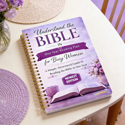 52-Week Bible Study Handbook – Spiral-Bound Devotional Notebook with Daily Prayer Guide