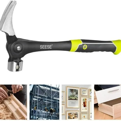 Claw Hammer Adjustable Angle Multifunctional Forging High Carbon Steel Woodworking Decoration Household Outdoor Use Fits