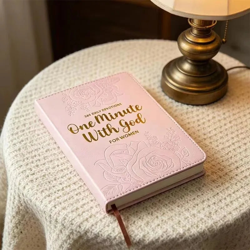 Daily Reflection Journal Set for Men Women, PU Leather Embossed Notebook, 365 Days Inspirational Diary, Portable Writing Planner