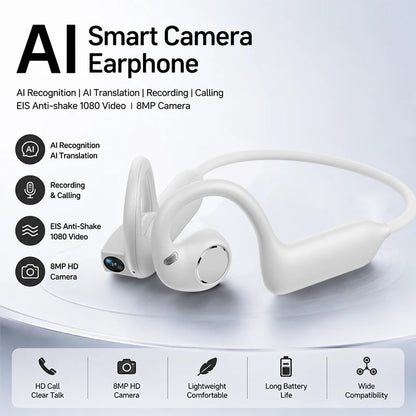 2026 New Smart Earphones Dynamic Sound Effects Music Bluetooth HD Calls 800W Smart Camera Real-time Translation Smart Earphones