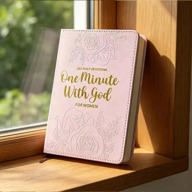 Daily Reflection Journal Set for Men Women, PU Leather Embossed Notebook, 365 Days Inspirational Diary, Portable Writing Planner