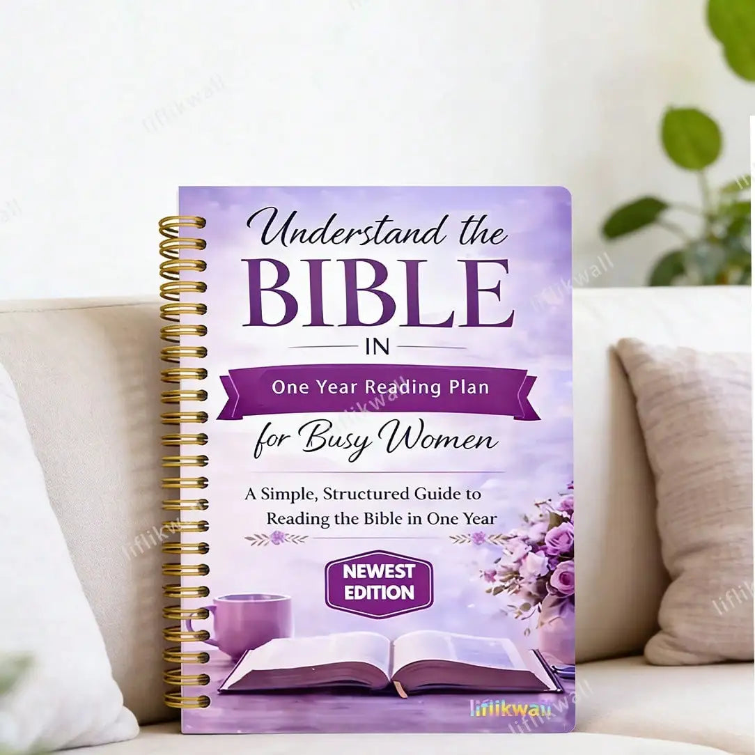 52-Week Bible Study Handbook – Spiral-Bound Devotional Notebook with Daily Prayer Guide