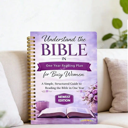 52-Week Bible Study Handbook – Spiral-Bound Devotional Notebook with Daily Prayer Guide