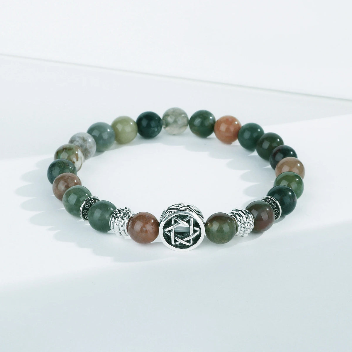 Pulseras Hombre Jewish Star of David Man Bracelets For Man Lava Rock Stone Yurman David Star Bracelets Pulseras Masculina