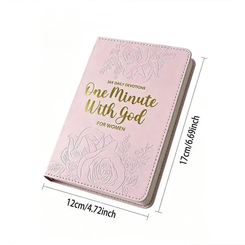 Daily Reflection Journal Set for Men Women, PU Leather Embossed Notebook, 365 Days Inspirational Diary, Portable Writing Planner
