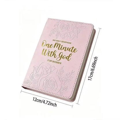 Daily Reflection Journal Set for Men Women, PU Leather Embossed Notebook, 365 Days Inspirational Diary, Portable Writing Planner