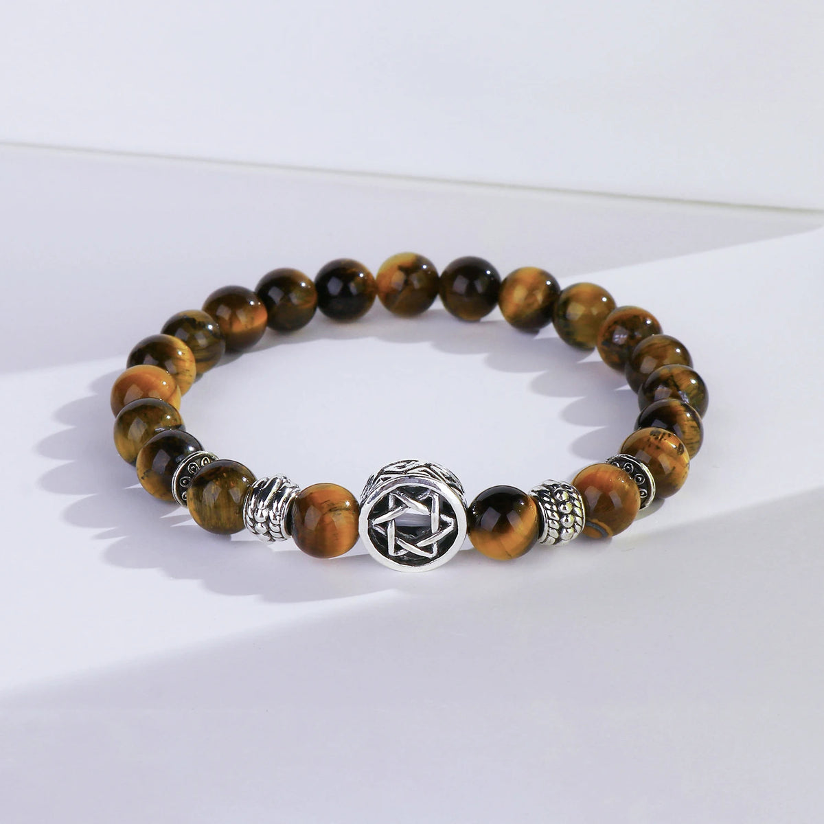 Pulseras Hombre Jewish Star of David Man Bracelets For Man Lava Rock Stone Yurman David Star Bracelets Pulseras Masculina