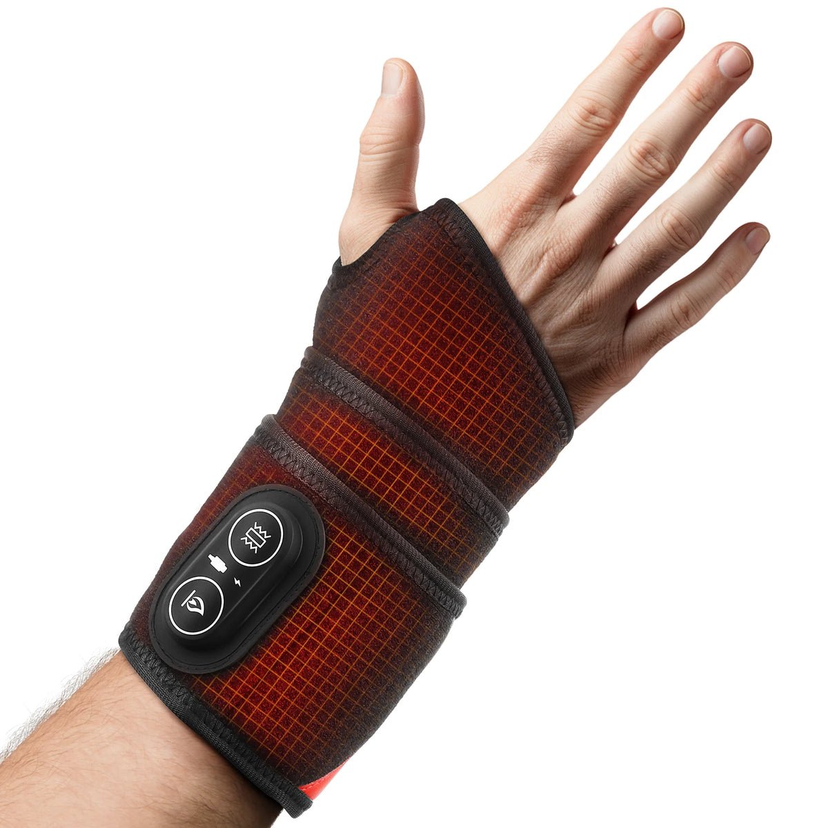 Cordless 36pcs LED Beads 660&850nm Red Light Heating Protect Belt 3 Levels Heating Vibration Hand Wrist Wrap for Leg Arm Ankle